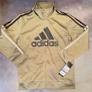 Adidas Track Jacket with Black & White Signature Stripes